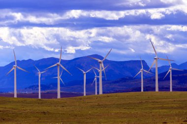 Rüzgar türbini rüzgarın kinetik enerjisini rüzgar çiftlikleri olarak bilinen tesislerde elektrik enerjisine dönüştüren bir cihazdır.. 
