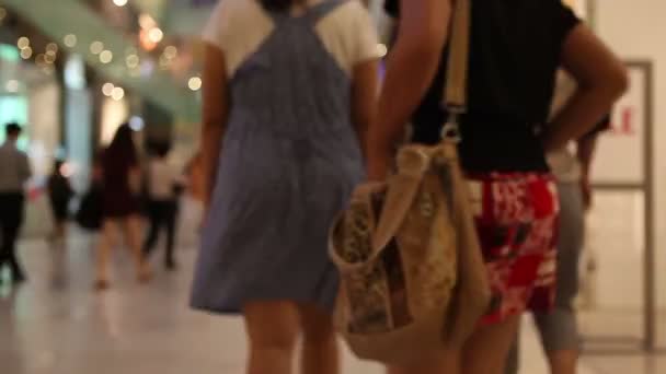 Desfocado Fora Foco Pessoas Que Fazem Compras Shopping Ásia — Vídeo de Stock