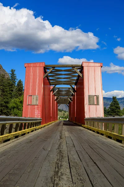 Ashnola Railroad Bridge Measuring 135 Metres British Columbias Similkameen River — Stock Photo, Image