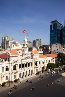 Ho Chi Minh City Hall or Hotel de Ville de Saigon was built in 1902-1908 in a French colonial style for the then city of Saigon. It was renamed after 1975 as Ho Chi Minh City People's Committee and serves as a government building as a City Hall.