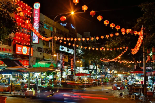 Kuala Lumpur Malaysia December 2015 Night Market Street Food Vendors — Fotografia de Stock