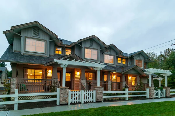 Vancouver, Canada - October 3, 2005: Exterior view of modern townhouse showhome development in Vancouver, British Columbia, Canada. 