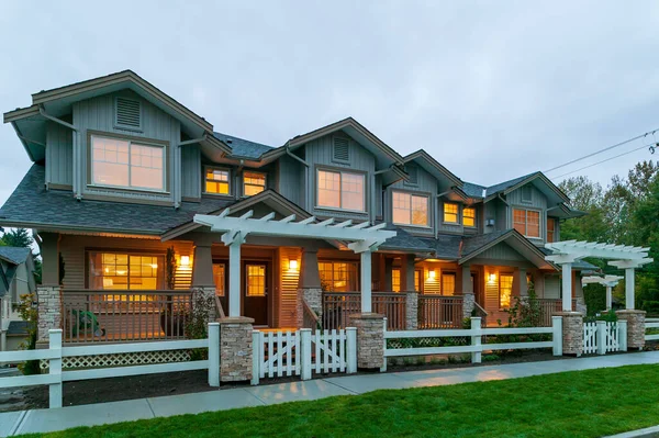 Vancouver, Canada - October 3, 2005: Exterior view of modern townhouse showhome development in Vancouver, British Columbia, Canada. 