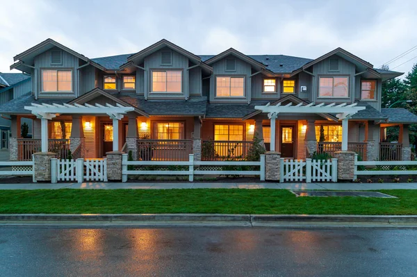Vancouver, Canada - October 3, 2005: Exterior view of modern townhouse showhome development in Vancouver, British Columbia, Canada. 
