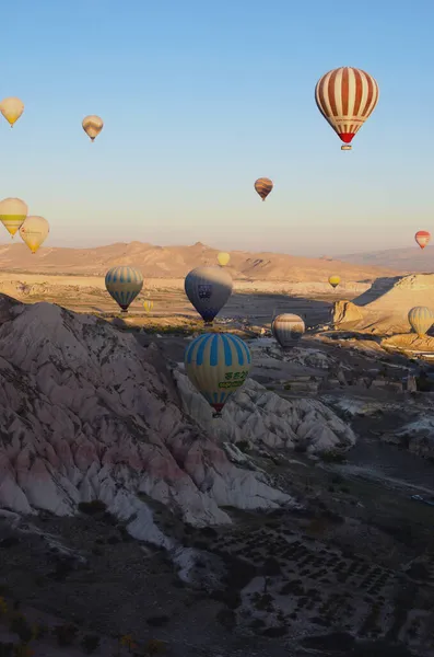 Goreme Turkiet Oktober 2021 Ballongfestival För Varmluft Kappadokien Många Färgglada — Stockfoto