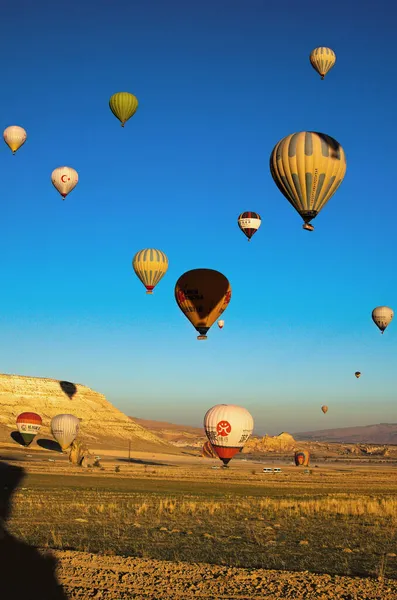 Гореме Турция Октября 2021 Фестиваль Воздушных Шаров Каппадокии Живописный Вид — стоковое фото