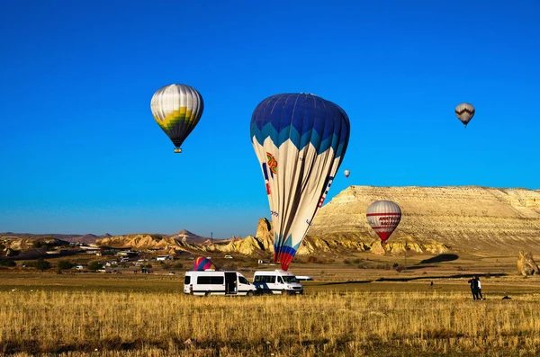 Goreme Turkije Oktober 2021 Bloedende Lucht Uit Heteluchtballon Bereid Voor — Stockfoto