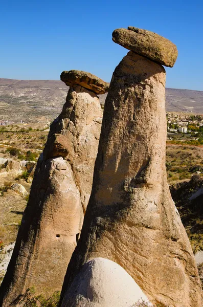 Vista Panoramica Insolite Formazioni Rocciose Tre Sorelle Guzeller Rock Rocce — Foto Stock