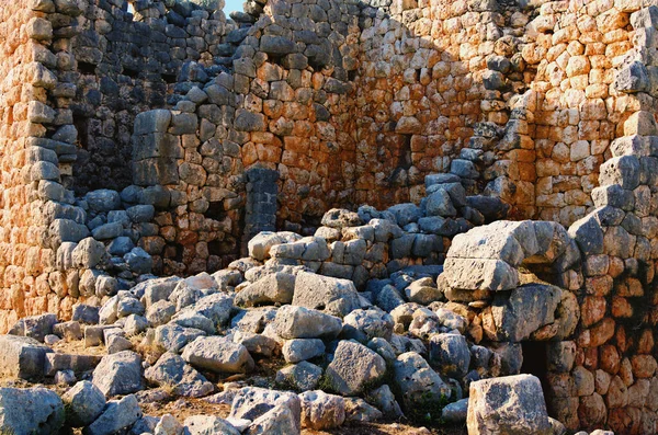 Gedetailleerde Weergave Ruïnes Van Antieke Stad Kanlidivane Oude Stad Provincie — Stockfoto