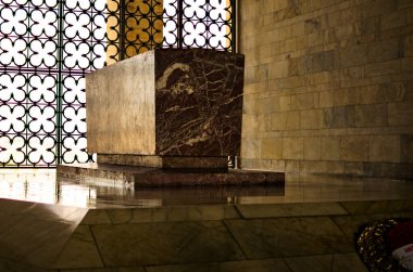 Ankara, Türkiye-14 Ekim 2021: Atatürk Anıt Mezarlığı. Anitkabir, Türkiye 'nin ilk cumhurbaşkanı Mustafa Kemal Atatürk' ün anıtsal mezarı.