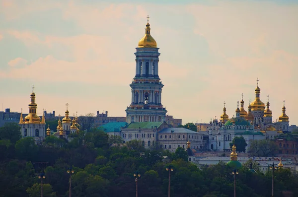 Scenic Landscape Ancient Kyiv Pechersk Lavra Historic Orthodox Christian Monastery — Fotografia de Stock