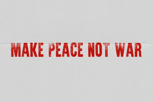 Надпись Картонке Заключить Мир Войну — стоковое фото