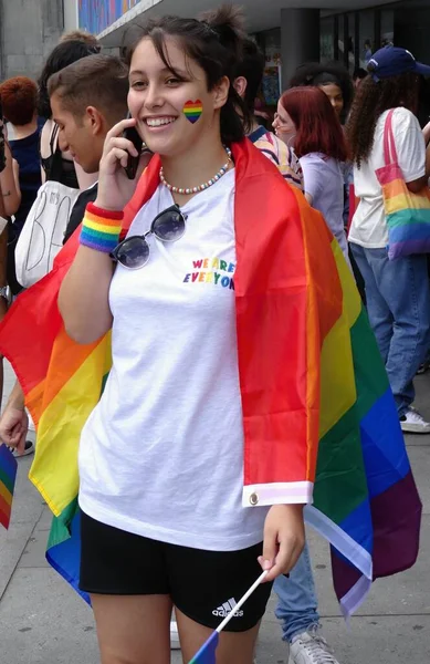 Demonstration Fuer Die Rechte Der Schwulen Und Lesben Porto Portugal — Stockfoto