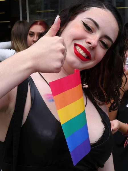 Demonstrace Fuer Die Rechte Der Schwulen Und Lesben Portu Portugalsko — Stock fotografie