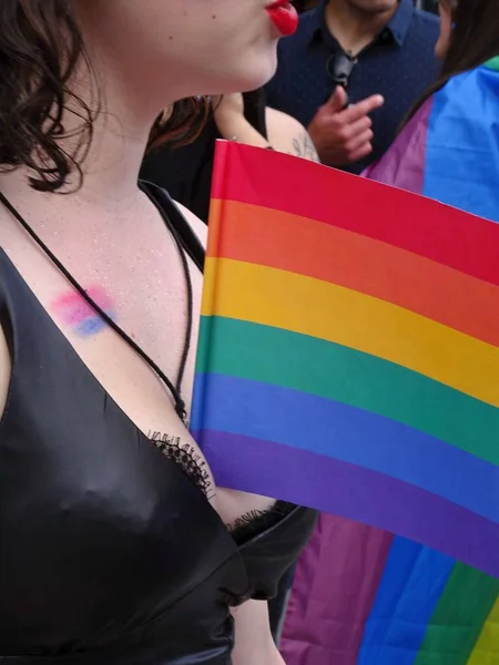Demonstration Fuer Die Rechte Der Schwulen Und Lesben Porto Portugália — Stock Fotó
