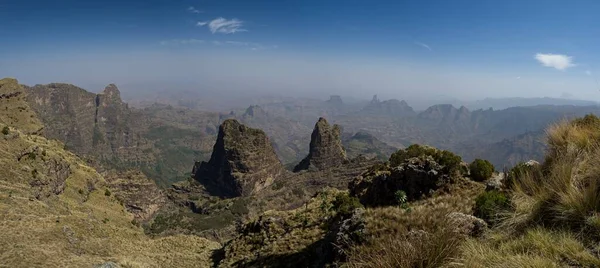 Landskap Panorama Utsikt Över Simien Bergen Nationalpark Höglandet Norra Etiopien — Stockfoto