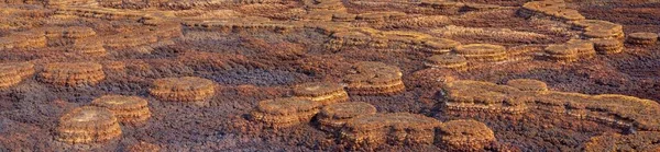 Panorama Surrealer Farben Und Marsähnlicher Landschaft Geschaffen Durch Schwefelquellen Heißesten — Stockfoto