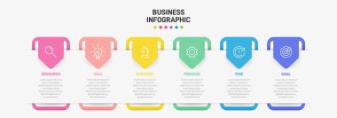 Simgeli ve 5 basamaklı bilgi tasarımı. İnce çizgi vektörü. Bilgi işlem iş konsepti. Bilgi grafikleri, akış grafikleri, sunumlar, web siteleri, afişler, yazılı materyaller için kullanılabilir.