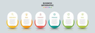 Simgeli ve 5 basamaklı bilgi tasarımı. İnce çizgi vektörü. Bilgi işlem iş konsepti. Bilgi grafikleri, akış grafikleri, sunumlar, web siteleri, afişler, yazılı materyaller için kullanılabilir.