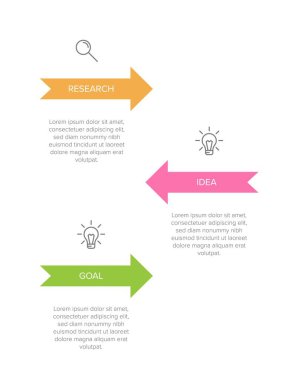 Simgeli ve 3 basamaklı dikey bilgi tasarımı. İnce çizgi. Bilgi işlem iş konsepti. Bilgi grafikleri, akış grafikleri, sunumlar, mobil web siteleri, yazdırılmış materyaller için kullanılabilir