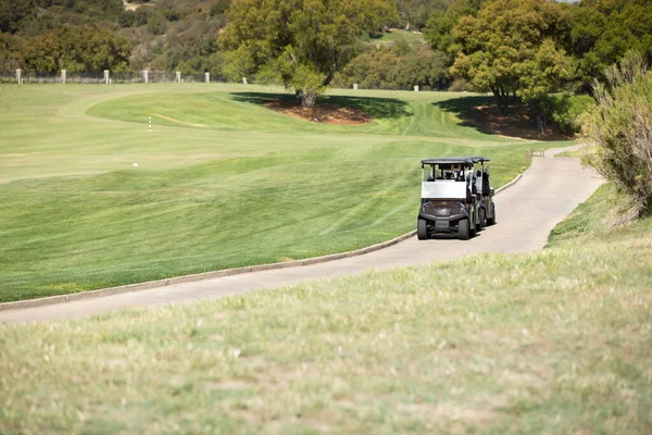 Temecula California Usa 2021 Utsikt Golfbilen Som Parkert Langs Banen – stockfoto