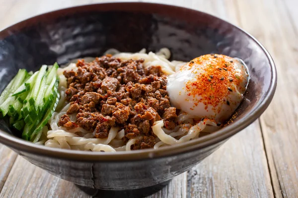 Een Uitzicht Van Een Kom Van Lao Chin Chi Noodles — Stockfoto