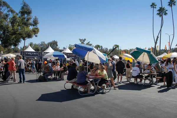 Pasadena California United States 2021 View Several Food Vendor Tents — Stock Photo, Image