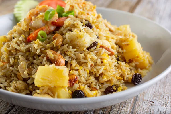 Una Vista Plato Arroz Frito Piña — Foto de Stock