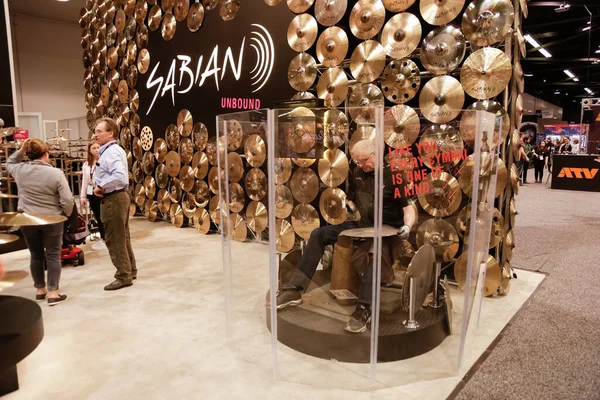 Anaheim California United States 2020 Wide Shot Sabian Cymbal Booth — Stock Photo, Image