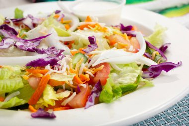 Bahçe salatası manzarası.