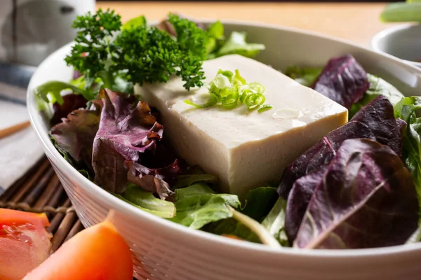 Pohled Misku Tofu Salátu — Stock fotografie