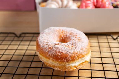 Şekerli donut manzarası.