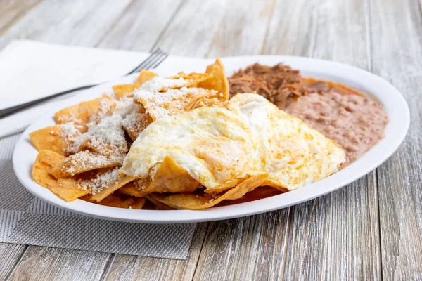 Una Vista Plato Birria Chilaquiles — Foto de Stock