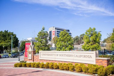 Los Angeles, California, United States - 01-31-2020: A view of the entrance sign to the Keck School of Medicine of USC and Health Sciences Campus.