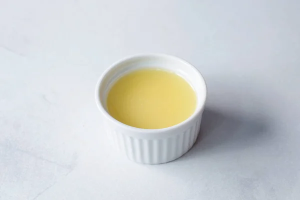 View Ramekin Condiment Cup Lemon Juice —  Fotos de Stock