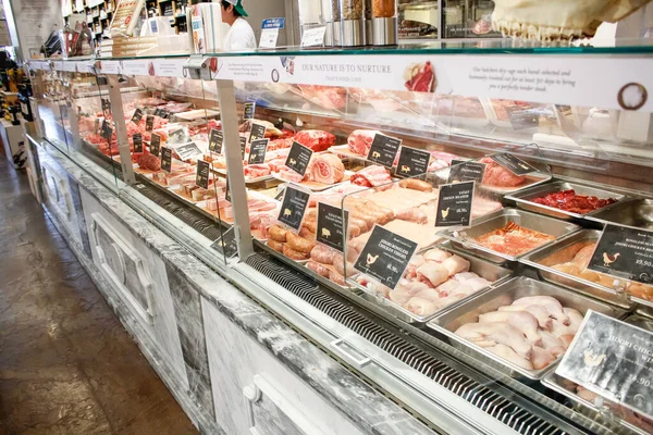 Los Angeles California United States 2020 View Meat Display Butcher — Stock fotografie
