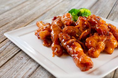 Portakallı tavuk manzarası.