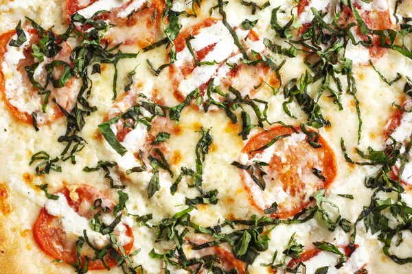 Top View Margherita Pizza Pie Background — Foto Stock