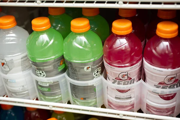 Los Angeles Californie États Unis 2020 Vue Plusieurs Bouteilles Gatorade — Photo