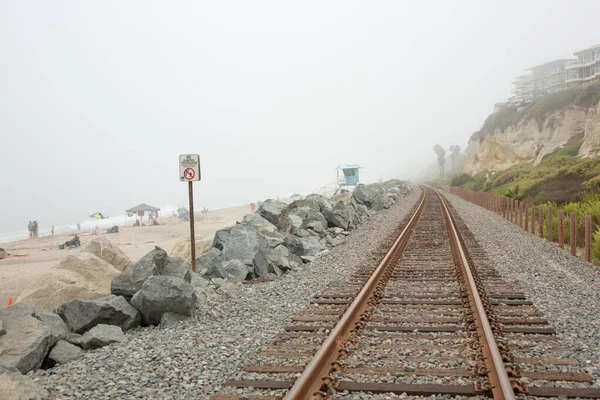 San Clemente California Stati Uniti 2020 Veduta Dei Binari Ferroviari — Foto Stock