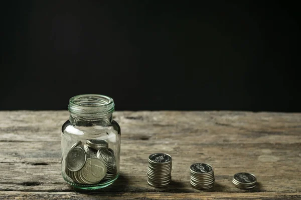 Money Account Banking Finance Concept Hand Coin Piggy Bank Blurred — Stock Photo, Image