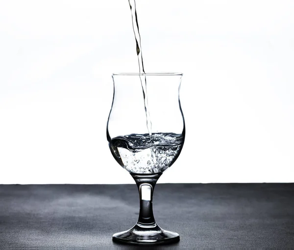 Image Pouring Drinking Water Glass Makes One Feel Refreshed Blurred — Stock Photo, Image