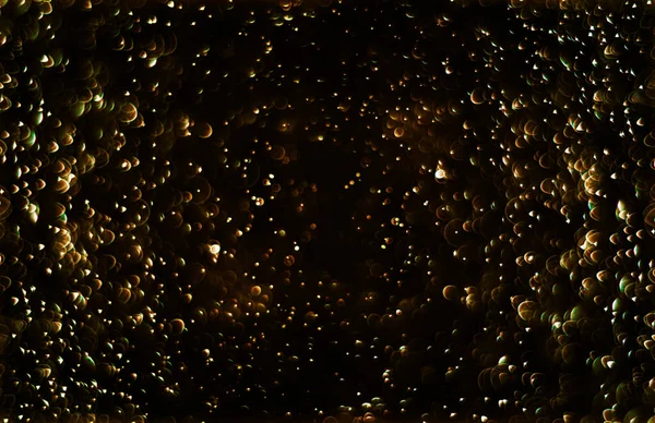 Light Abstract Dark Bokeh Christmas Circle Color Glitter Blurred Black — Photo