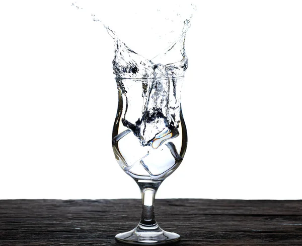Image Pouring Drinking Water Glass Makes One Feel Refreshed Isolated — Zdjęcie stockowe
