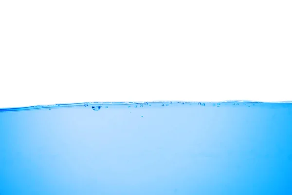 Ola Agua Con Burbujas Sobre Fondo Blanco — Foto de Stock