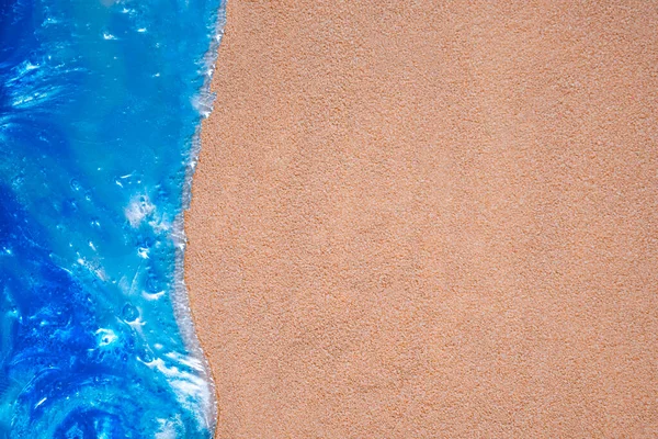 Summer Creative Idea Beach Blue Sea Water Real Sandy Minimal — Stock Photo, Image