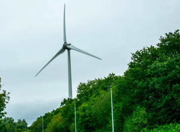 wind farm in the city center, supplying energy to the city Limerick