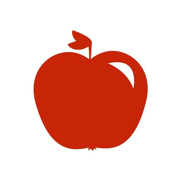 红色苹果的图解 — 图库照片