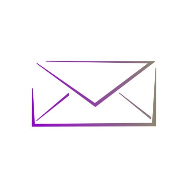 beyaz arkaplanda e- posta simgesi simgesi, harf hakkında bu resim