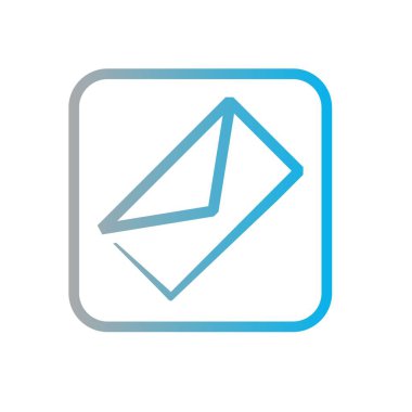 beyaz arkaplanda e- posta simgesi simgesi, harf hakkında bu resim